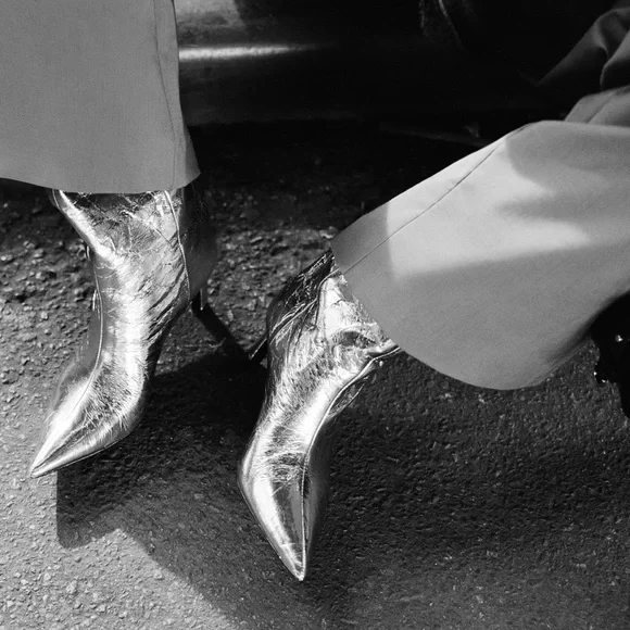 Zara metallic heeled boots - Picture 7 of 11
